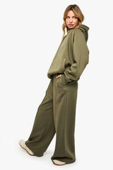 Pintuck Detail Straight Leg Jogger