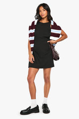 Petite Pearl Trim Sleeveless Tailored Mini Dress