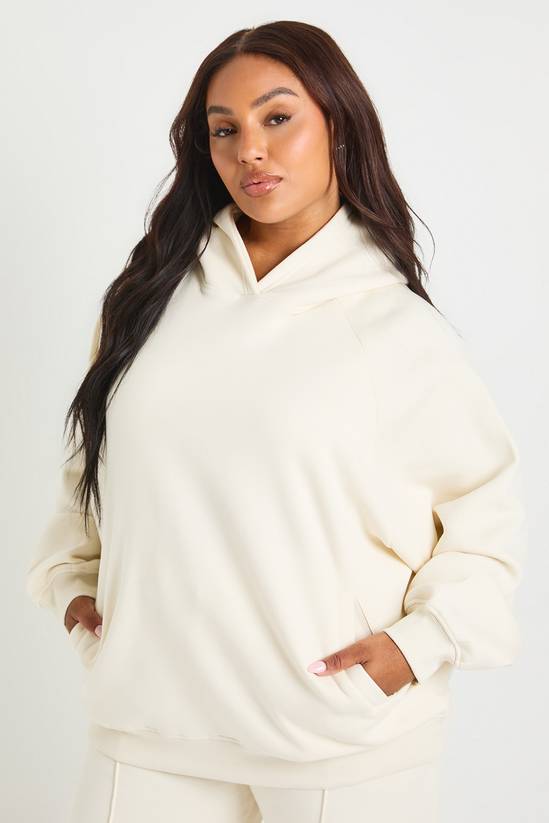 Plus Core Basic Raglan Seam Oversized Hoodie