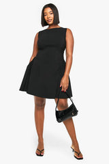 Plus Ruched Side Skater Dress