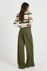 Tall Cord Tie Waist Wide Leg Trouser