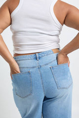 Plus Turn Up Straight Leg Jean