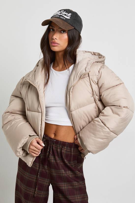 Petite Hooded Padded Puffer Jacket