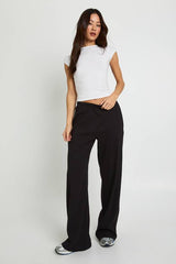 Tall Rib Wide Leg Trouser