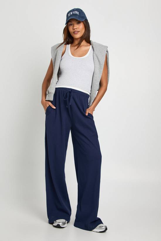 Maternity Basic Rib Wide Leg Trouser