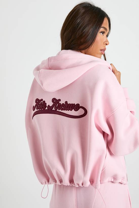 Ath Archive Self Fabric Applique Zip Through Hoodie