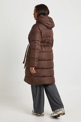 Plus Belted Longline Puffer Jacket