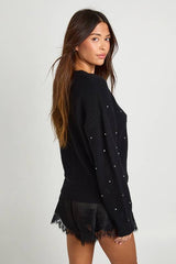 Diamante Crew Neck Jumper