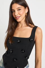 Floral Embellished Corset Top