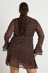 Plus Floral Chiffon Tiered Smock Dress