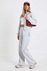 Zip Through Collared Bomber Sweatshirt