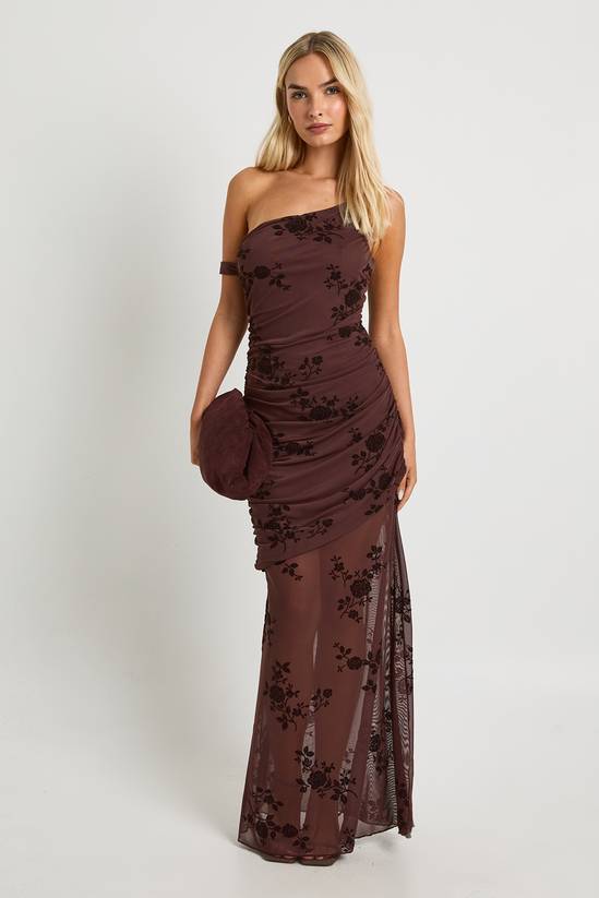 Strappy Devore Maxi Dress