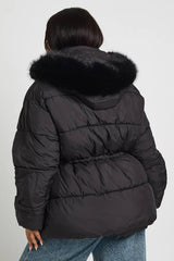 Plus Faux Fur Trim Parka