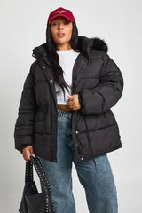 Plus Faux Fur Trim Parka