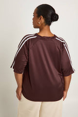 Plus Stripe Football Top