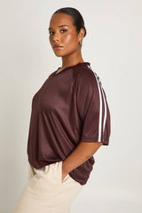 Plus Stripe Football Top