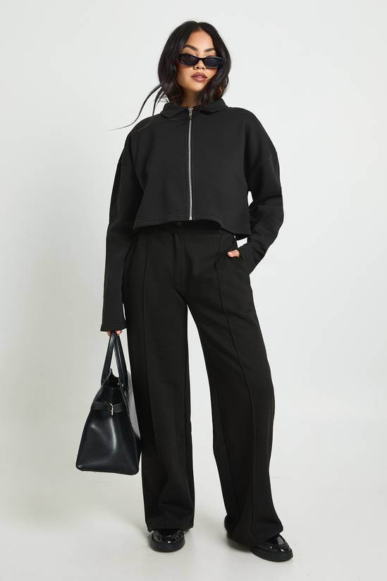 Cropped Bomber Jacket And Tailored Jogger Tracksuit