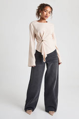 Gold Trim Long Sleeve Top