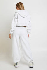 Cuffed Jogger And Zip Through Hoodie 3 Piece Tracksuit