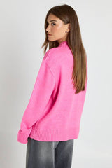 Brushed Knit V Neck Jumper