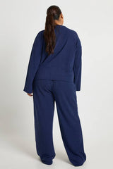 Plus Long Sleeve T-shirt & Wide Leg Trouser Co Ord