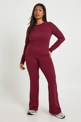 Plus Supersoft Seam Detail Long Sleeve Top