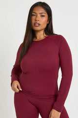 Plus Supersoft Seam Detail Long Sleeve Top