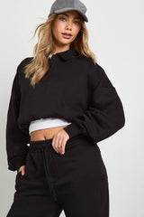 Cropped Rugby Sweatshirt Tracksuit