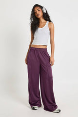 Tricot Side Stripe Tape Straight Leg Jogger