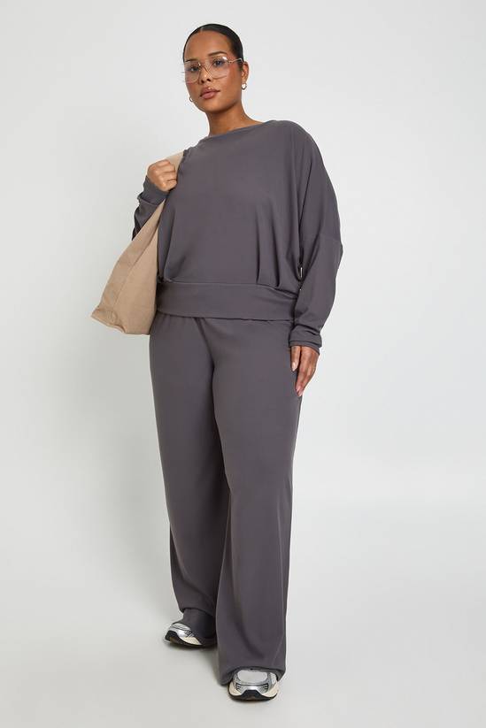 Plus Super Soft Batwing Long Sleeve Top and Trouser Co-Ord