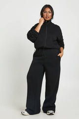 Plus Toggle Hem Funnel Neck Jacket