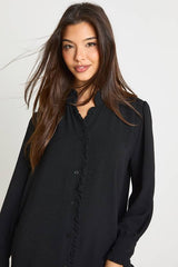 Hammered Ruffle Detail Smock Dress