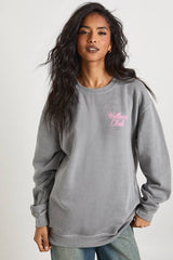 Wellness Club Puff Print Oversized Sweatshirt