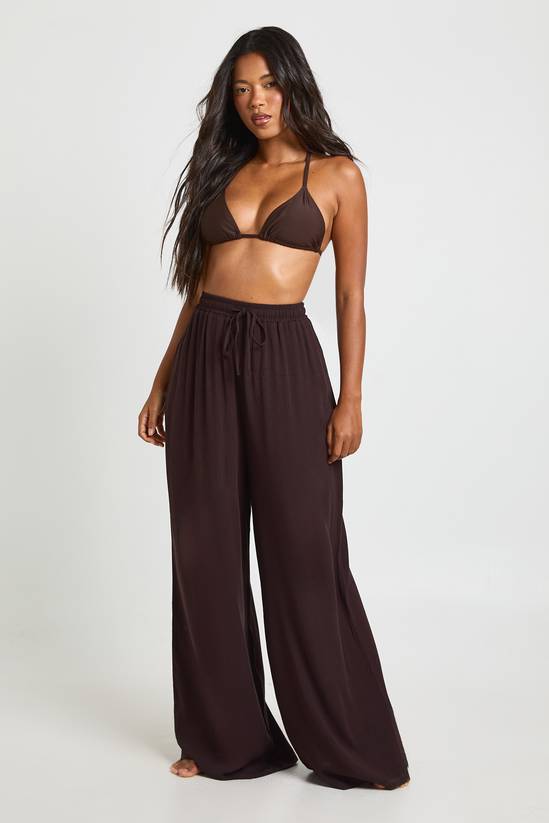 Essentials Oversized Linen Look Trousers