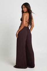 Essentials Oversized Linen Look Trousers