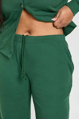 Plus Rib Wide Leg Trousers
