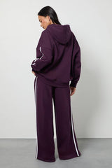 Side Stripe Hooded Straight Leg Tracksuit