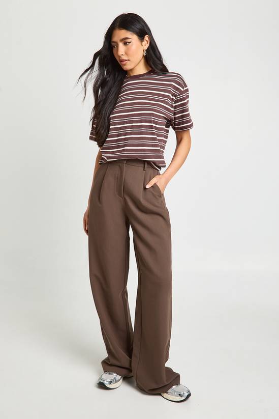 Tall Essential Wide Leg Tailored Trousers