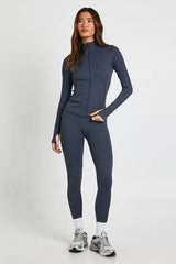 Contour Ribbed Zip Through Active Jacket