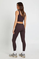 Contour Ribbed Wrap Waist Seamless Leggings