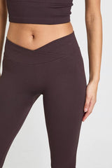 Contour Ribbed Wrap Waist Seamless Leggings