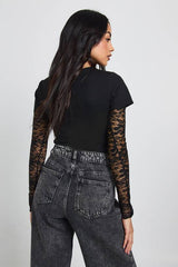 Lace Sleeved Baby Tee