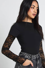 Lace Sleeved Baby Tee