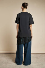 Lace Hem Oversized Tshirt