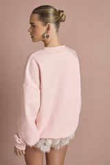Team Bride Embroidered Oversized Bridal Sweatshirt
