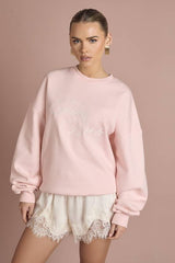 Team Bride Embroidered Oversized Bridal Sweatshirt