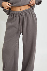Petite Bomber Jacket Wide Leg Jogger Tracksuit