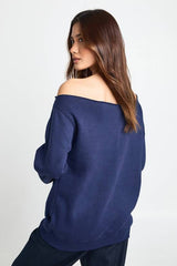 47 Printed Off The Shoulder Sweatshirt