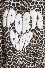 Sports Club Leopard Printed Hoodie