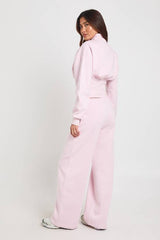 Deep Hem Zip Through 3 Piece Straight Leg Tracksuit